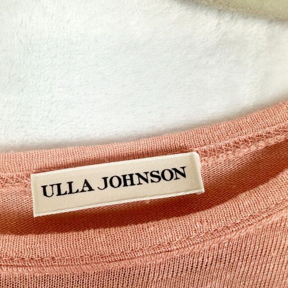 Ulla Johnson Faye Top Linen Size Small Peach Coral Balloon Sleeve Oversized - Picture 5 of 5